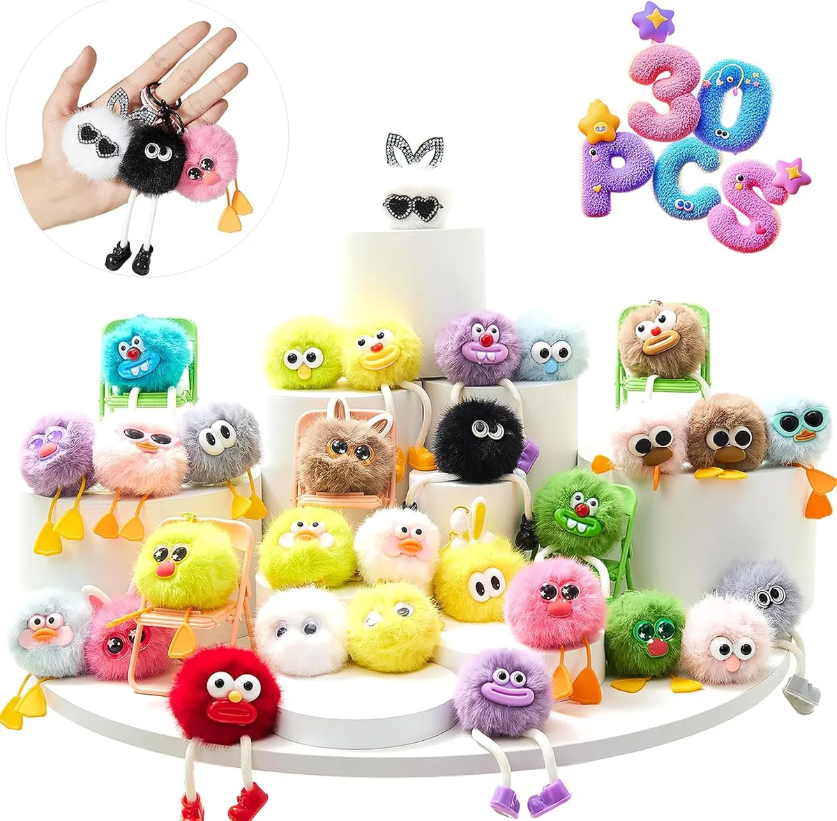 Kawaii keychains best value pack of 30 pieces