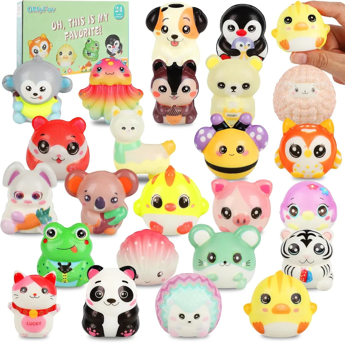 Mini squishy animal toys bulk pack at 50 cents each